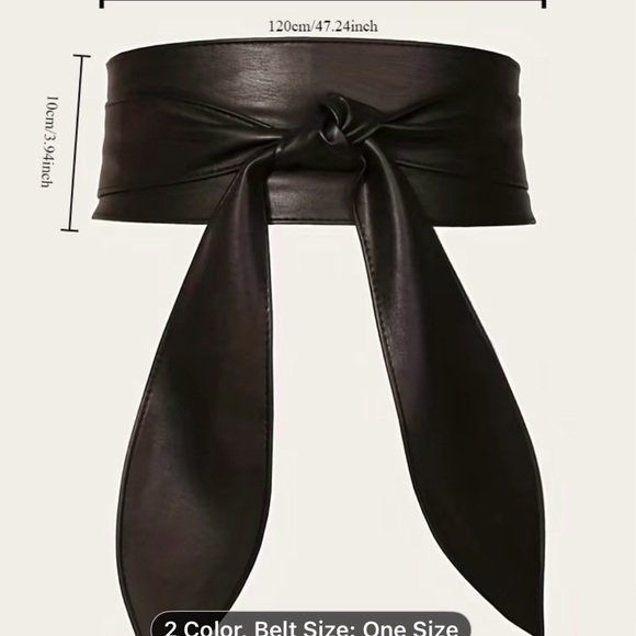 White faux leather wrap belt - Picture 8 of 8